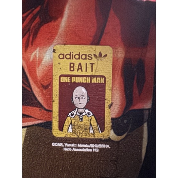 Adidas x BAIT One Punch Man Yellow Red Suede Sneakers Men's Size 14 - Picture 6 of 9